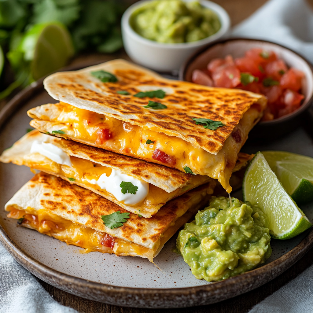Easy Cheesy Chicken Quesadillas